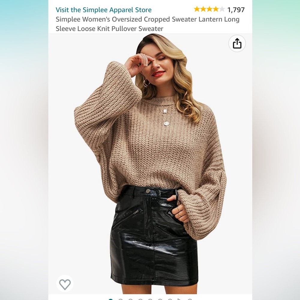 Simplee Tan Sweater